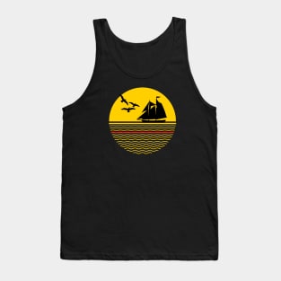 Tall Ship Sailing with Birds Tank Top